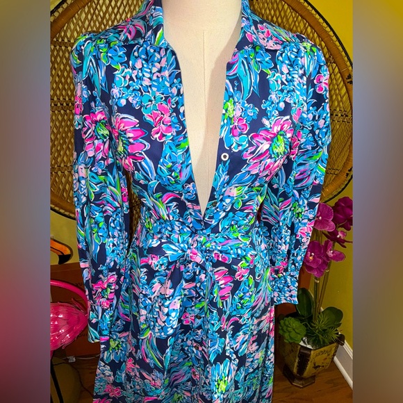 Lilly Pulitzer NWT Mira Stretch Shirtdress Pineapple Paradise $228 Size 00 - Picture 9 of 16
